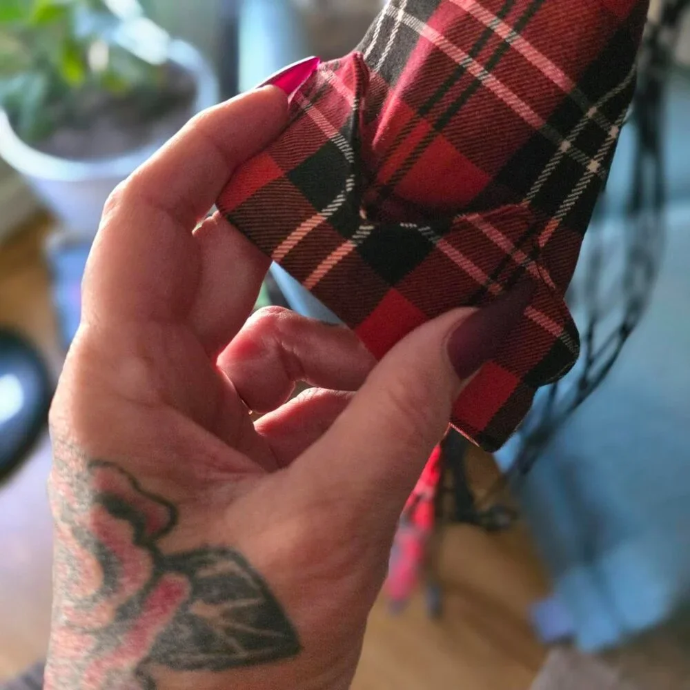 Vintage Betsey Johnson Red and Black Plaid Dress - Picture 6 of 8